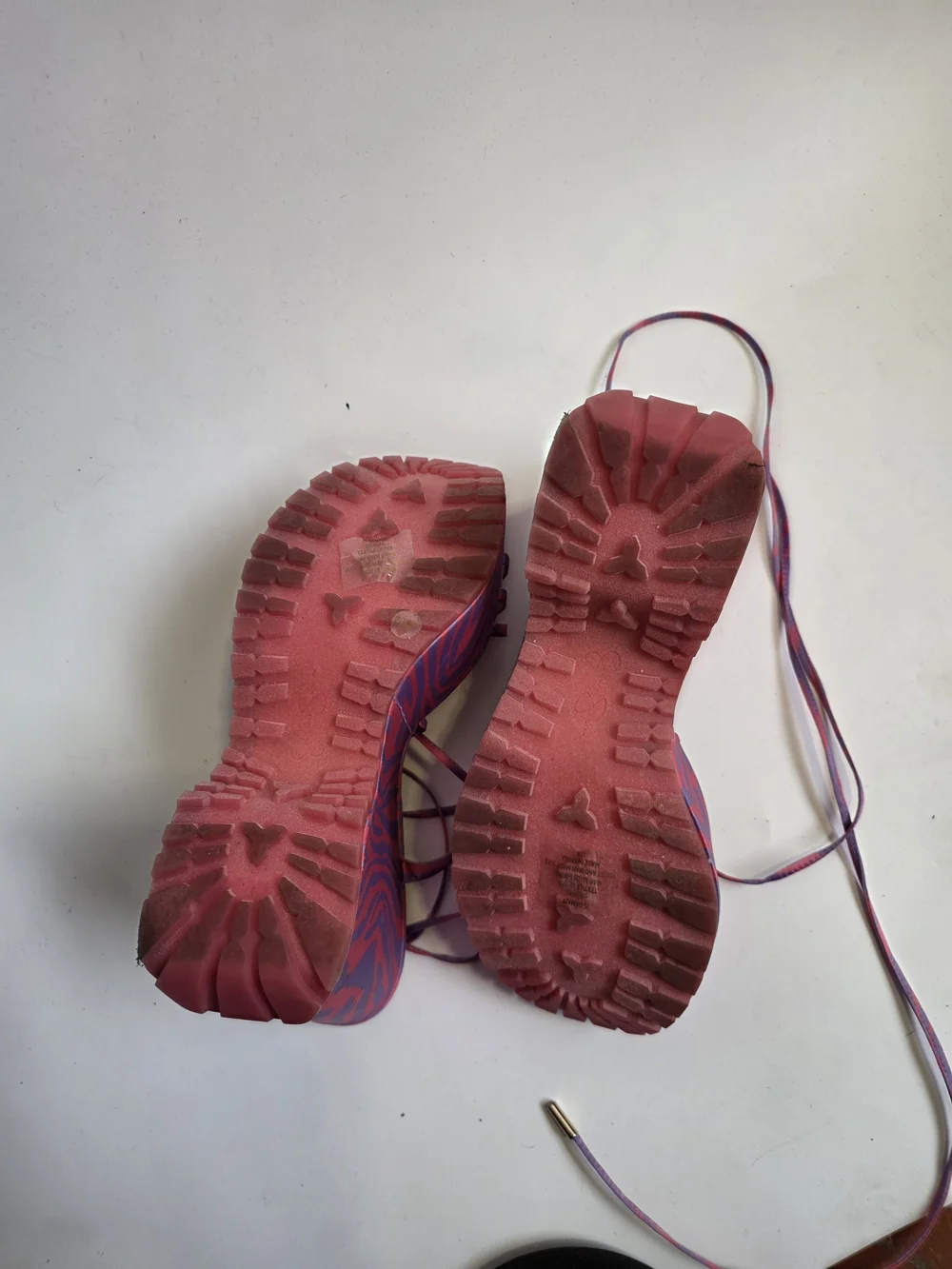 Jessica Simpson Pink Zebra-Print Platform Wedge Sandals Size 9.5